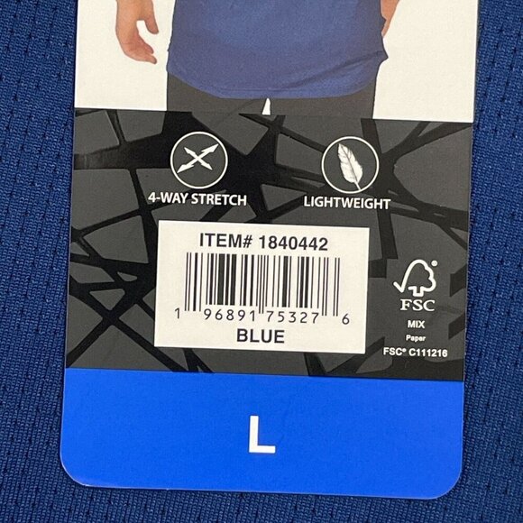 NEW Spyder Active Mens L Blue Lightweight 4-Way Stretch Short Sleeve T Shirt - Picture 6 of 8